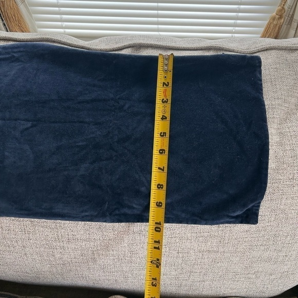 VELOUR Soft Double Sided Throw Pillow Cover Case -Navy - Picture 4 of 4